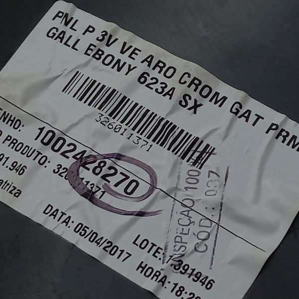 Forro De Porta Traseira Esquerda Fiat Grand Siena 1.6 2018