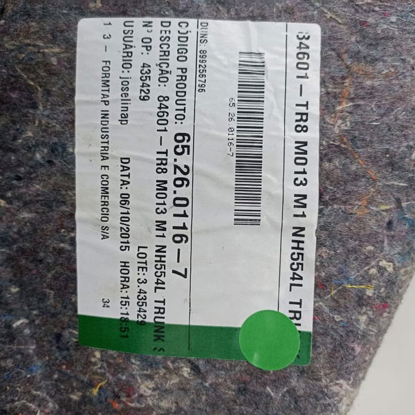 Forro Porta Malas Direito Honda Civic 2014 84601tr8m013