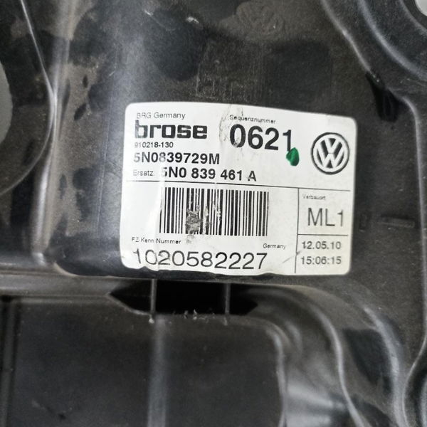 Máquina De Vidro Traseira Esquerda S/ Motor Tiguan 2010