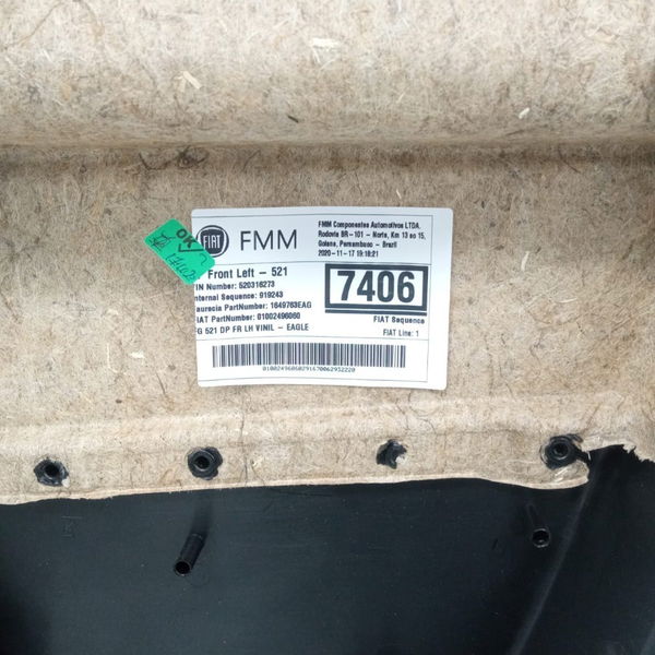 Forro Porta Dianteira Esquerda Jeep Renegade 2020 2021