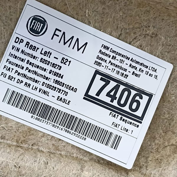 Forro Porta Traseira Esquerda Jeep Renegade 2020