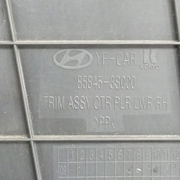 Acabamento Inferior Coluna Direira Hyundai Sonata 2011