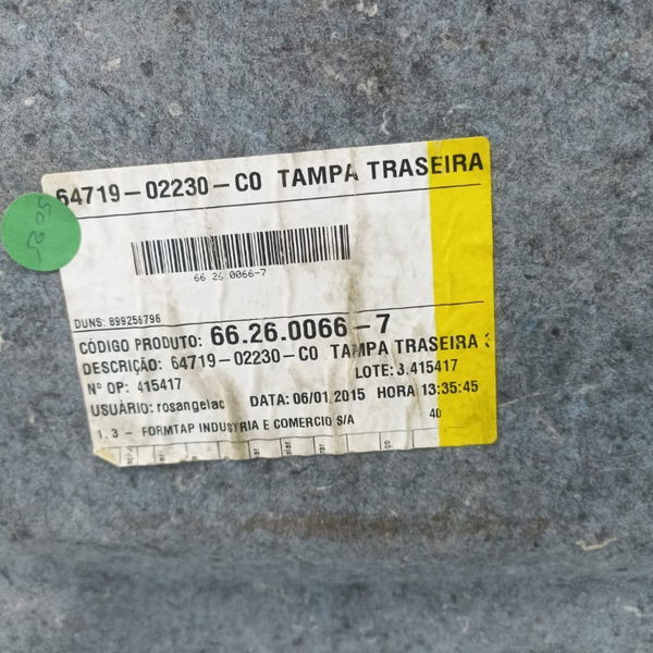 Forro Tampa Porta Malas Toyota Corolla 2016 6471902230