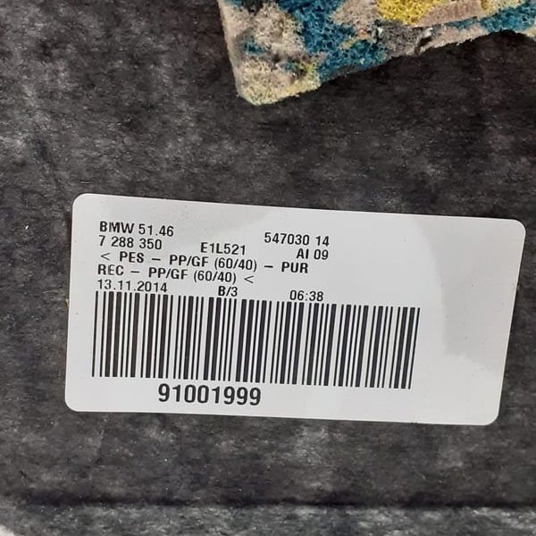Tampão Bagagito Porta Malas Bmw 320i 2013 2014 2015 2016