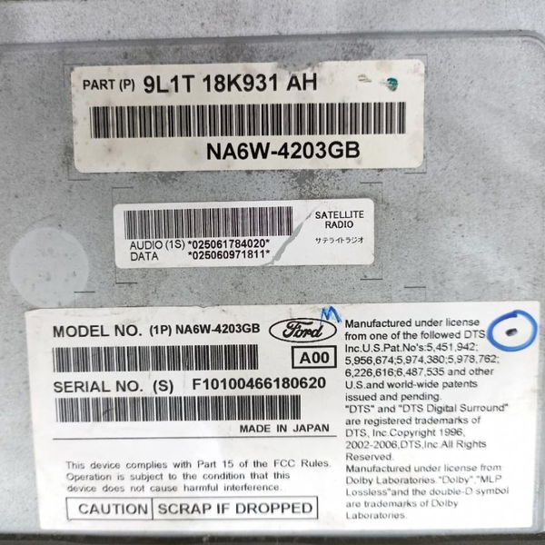 Multimídia Ford Edge 2006 9l1t18k931ah