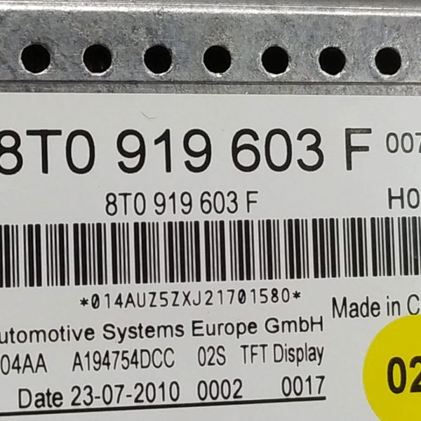 Tela Multimídia Audi Rs5 4.2 V8 2010 2011 8t0919603f