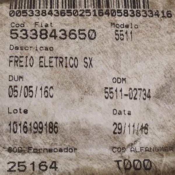 Chicote Pinça Traseiro Esquerdo Jeep Compass Flex 2020