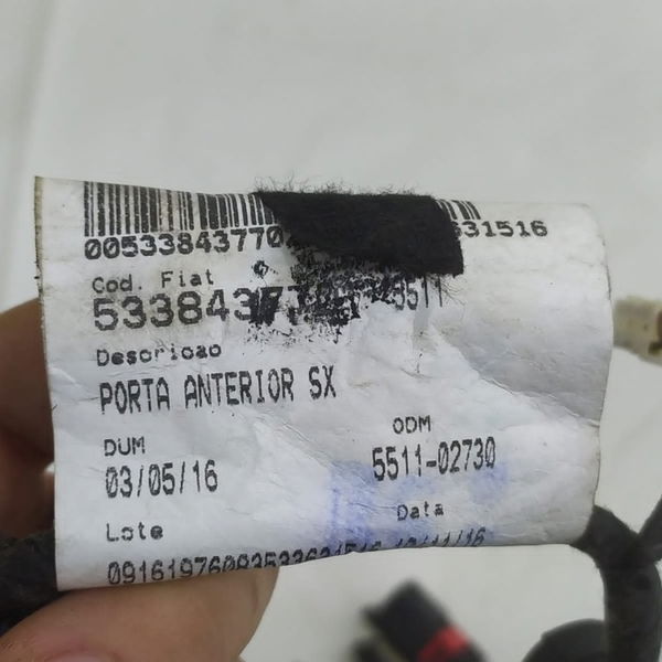 Chicote Porta Dianteira Esquerda Jeep Compass Flex 2018