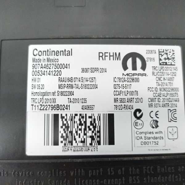 Módulo Conforto Jeep Compass Flex 2018 00534141220