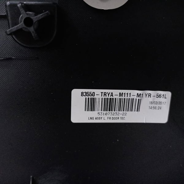 Forro Porta Dianteira Esquerda Honda Wrv 2018