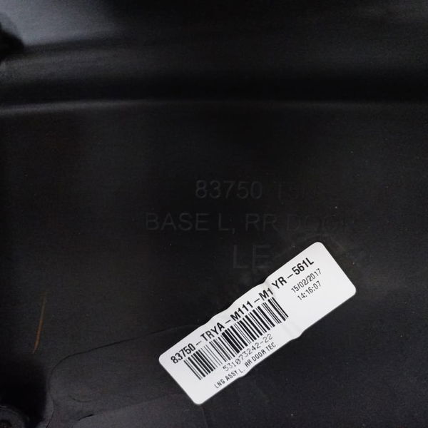Forro Porta Traseira Esquerda Honda Wrv 2018