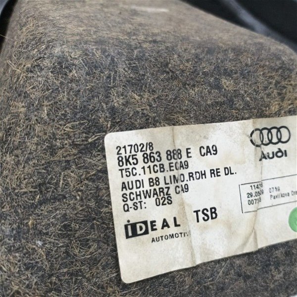 Forro Direito Porta Malas Audi A4 2011 