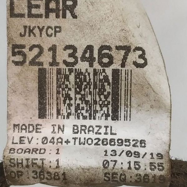 Chicote Porta Traseira Esquerda Gm Onix Joy 2019 2020