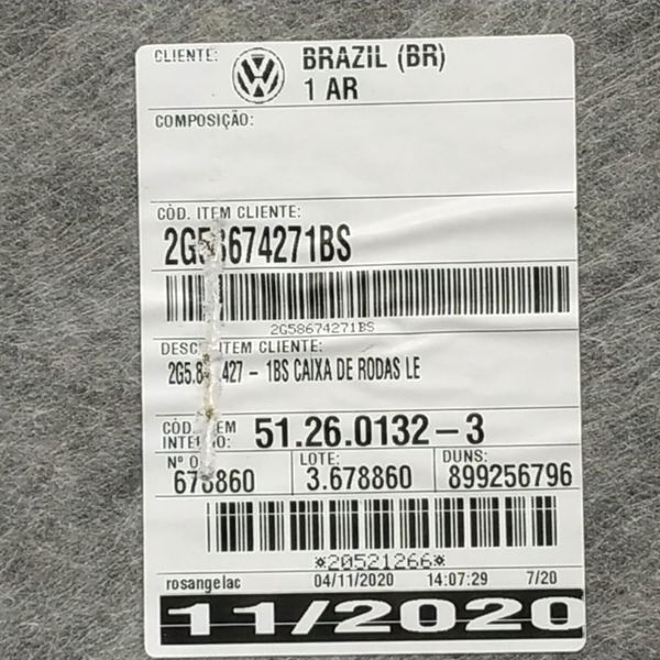 Forro Esquerdo Porta Malas Vw Nivus 2020 2021