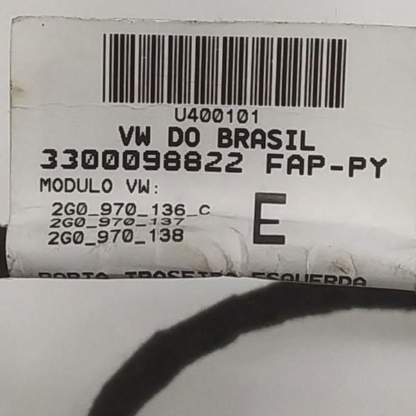 Chicote Porta Traseira Esquerda Vw Nivus 2020 2021