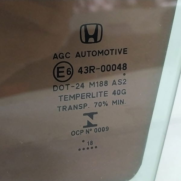 Vidro Porta Traseira Esquerda Honda Hrv 2018