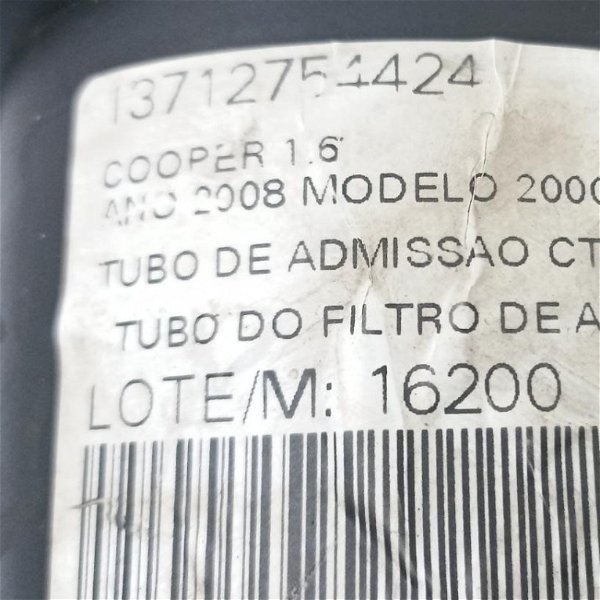 Duto Filtro Ar Mini Cooper  S 2010 13712751424
