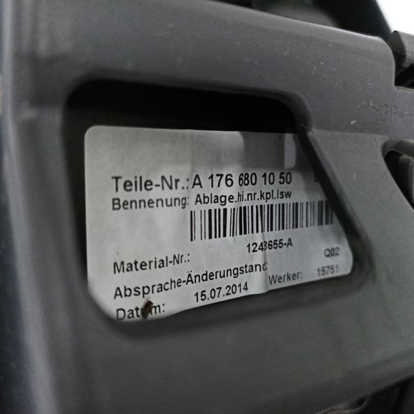 Acabamento Console Traseiro Benz A200 2014 2015