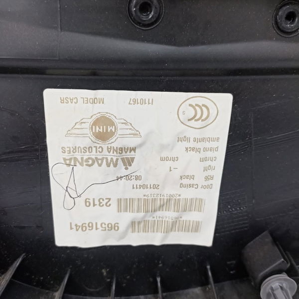Forro Porta Dianteira Direita Mini Cooper S 2012