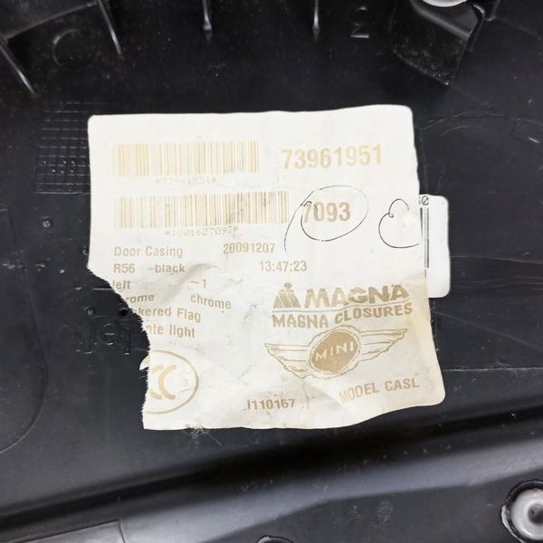 Forro Porta Dianteira Esquerda Mini Cooper S 2010