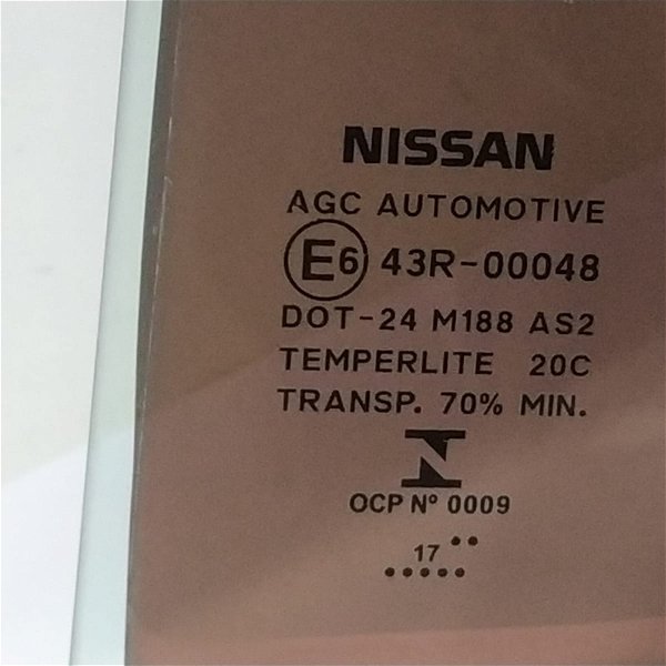 Vidro Fixo Traseiro Esquerdo Nissan Versa 2018 2019