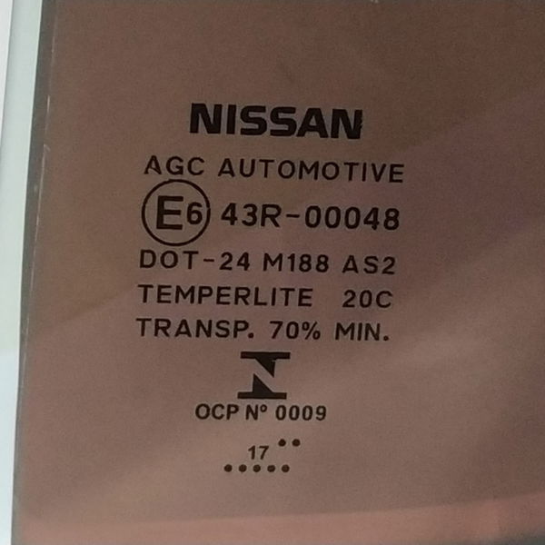 Vidro Fixo Traseiro Esquerdo Nissan Versa 2018 2019