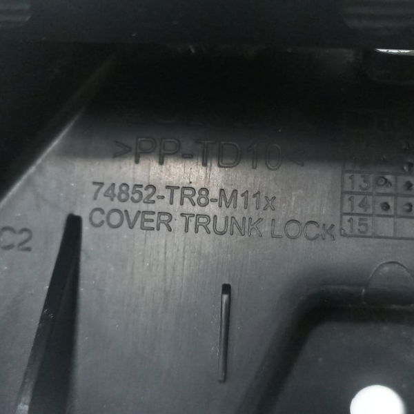 Capa Fechadura Tampa Traseira Honda Civic 2014
