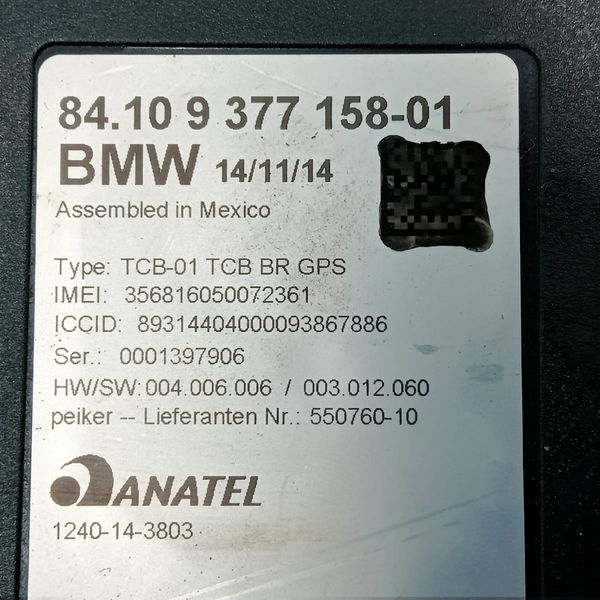 Módulo Controle Telematico Bmw 320i 2014