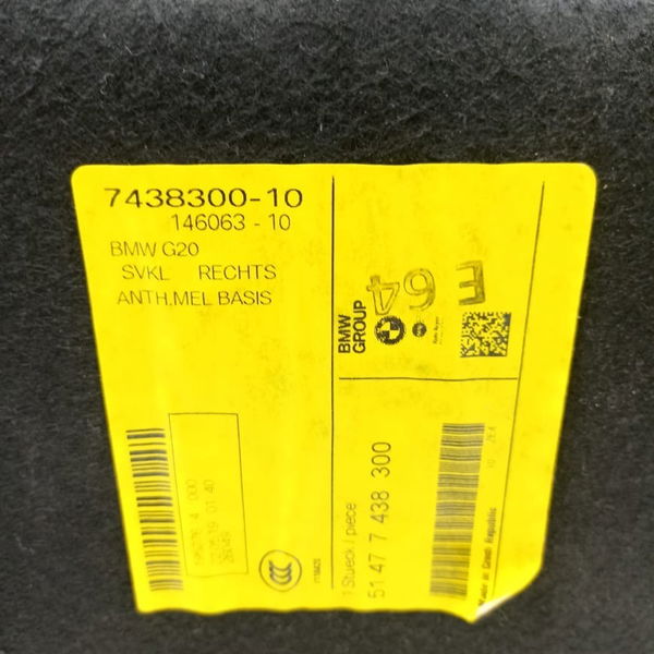 Forro Direito Porta Malas  Bmw 330i 2020 743830010