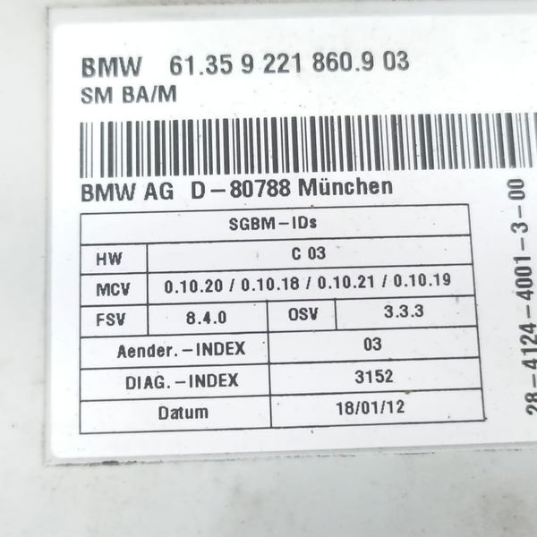 Módulo Conforto Bmw X1 2012 61359221860903