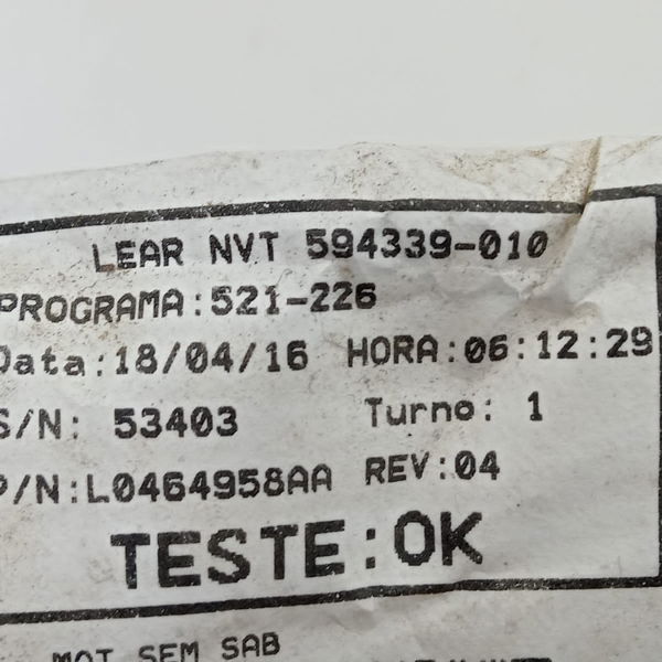 Chicote Banco Dianteir Esquerdo Fiat Toro 2017 594339010