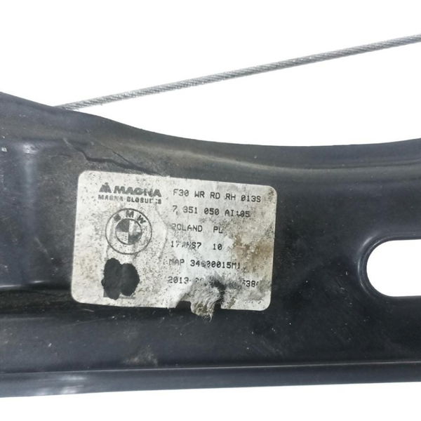 Máquina De Vidro Porta Traseira Direita Bmw 328i 2014