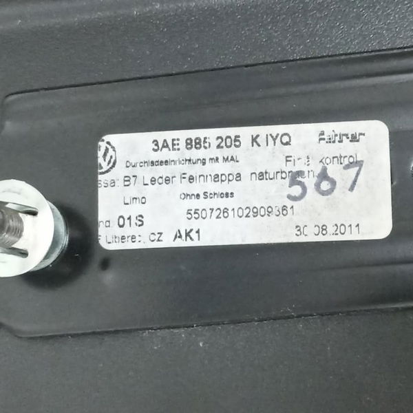Suporte Apoio Braço Porta Copos Banco Traseiro Passat 2013