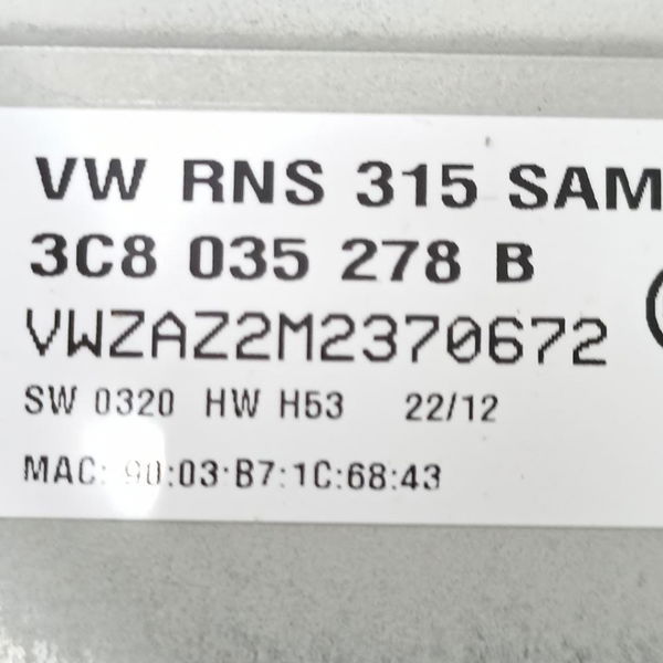 Multimídia Painel Vw Passat Variant 2.0 Tsi 2013