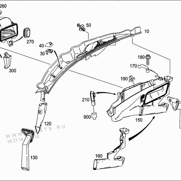 Duto Ar Lado Direito Mercedes C250 2011 A2048322325