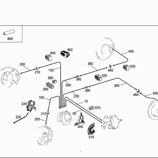 Suporte Tubo Modulo Abs Mercedes C250 2011 A2044760336