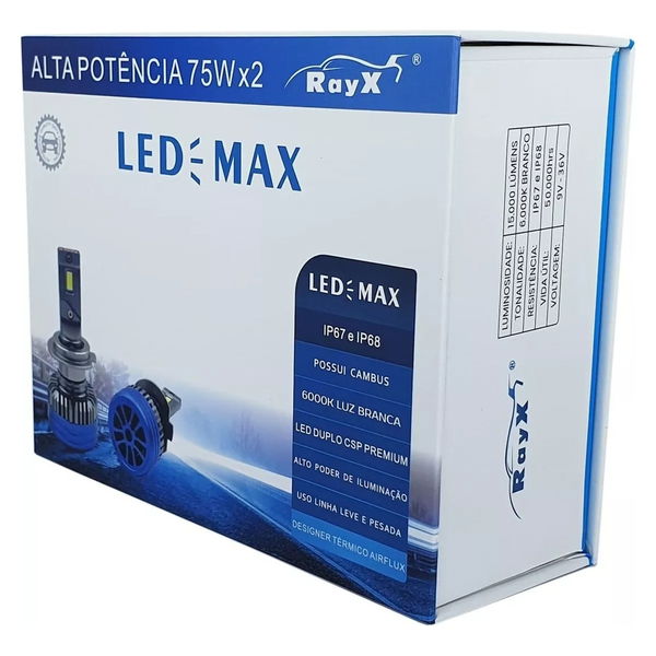 Ultra Led Max 6k 15000lm 150w 12/24v H1 H3 H7 H11 H27 Hb3hb4
