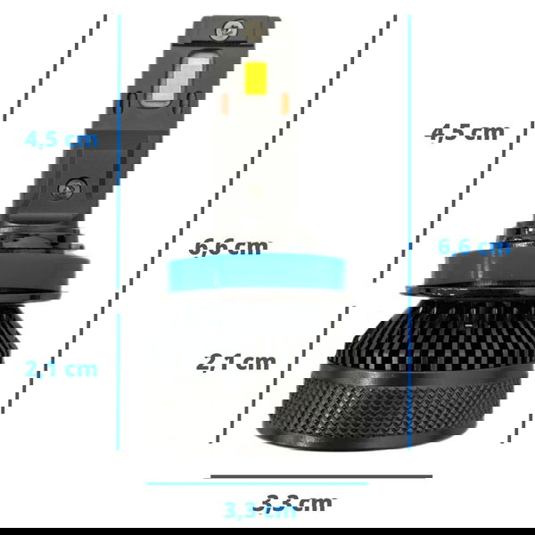 Led Auto Headlights 70w H4 11000lm 6000k 12v