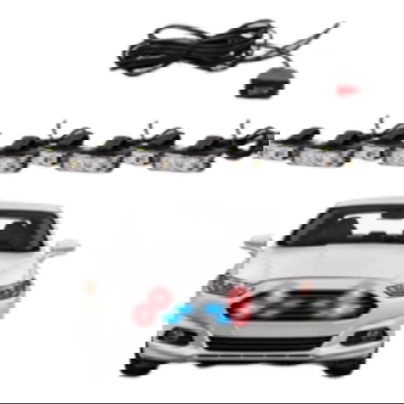 Kit 08 Farois Led Pisca Strobo Automotivo Sinalizacao Rayx