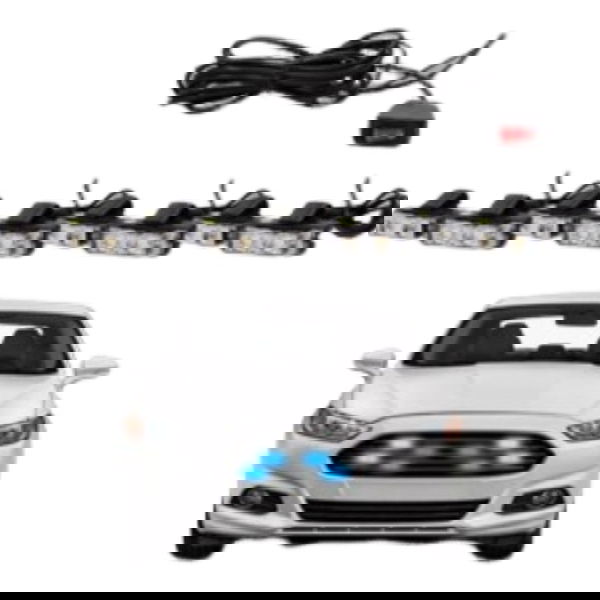 Kit 8 Farois Led Grade Strobo Automotivo Efeitos Pisca Rayx