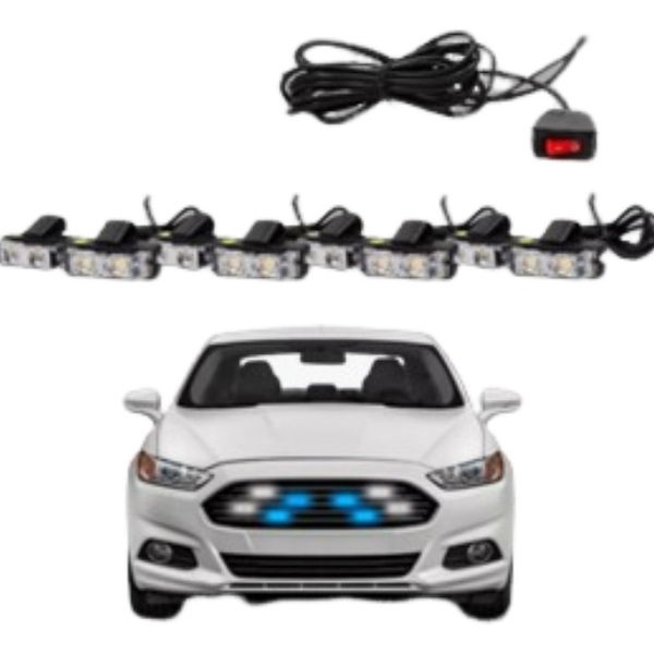 Kit 8 Farois Led Grade Strobo Automotivo Efeitos Pisca Rayx