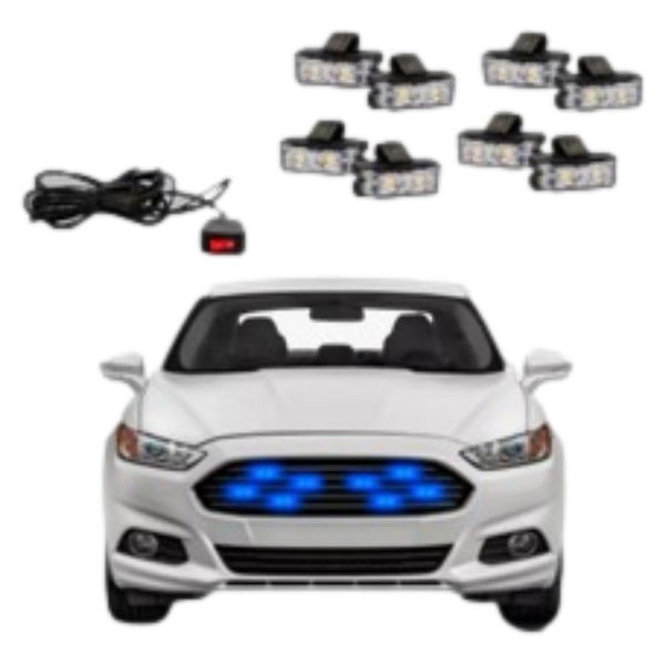 Kit 8 Farois Led Grade Strobo Automotivo Efeitos Pisca Rayx