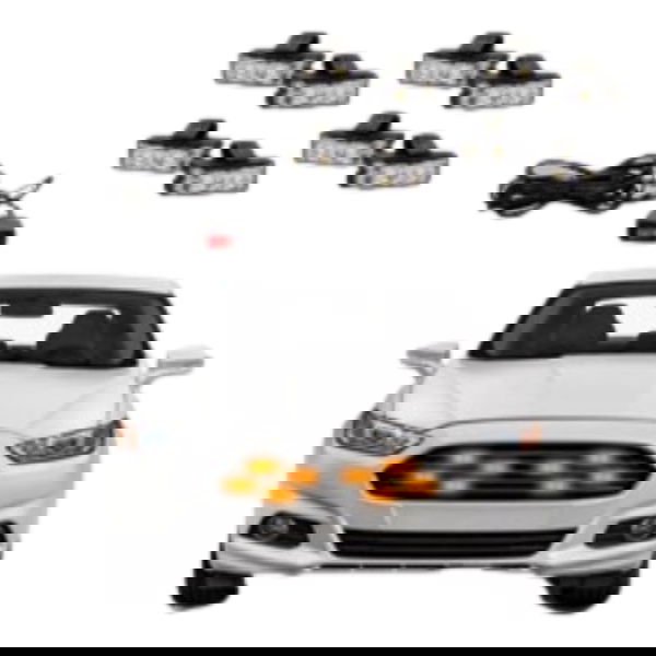 Kit 8 Farois Led Grade Strobo Automotivo Efeitos Pisca Rayx