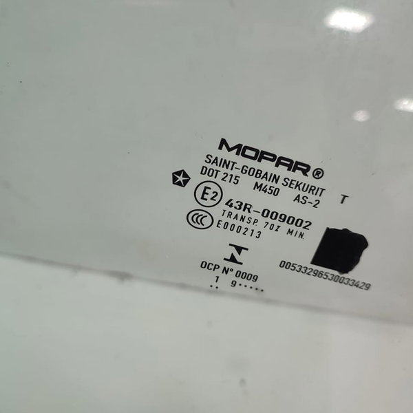 Vidro Porta Traseira Direita Jeep Compass Gasolina 2020