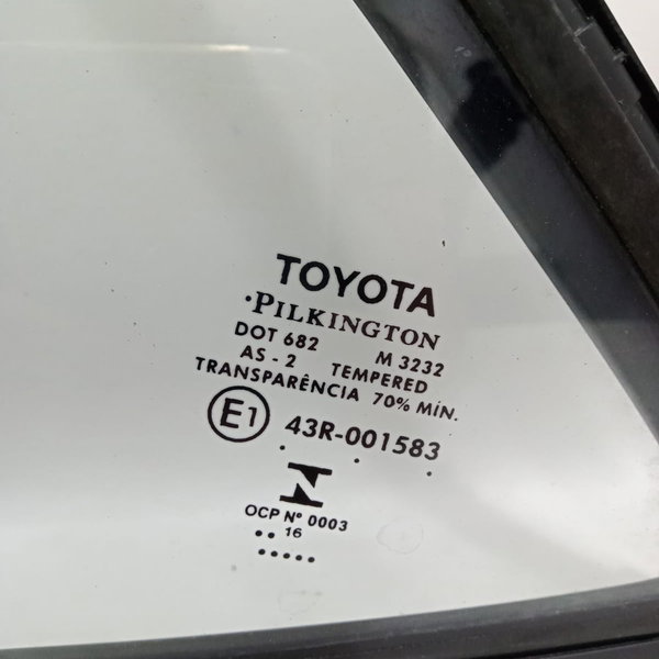 Vidro Fixo Traseiro Esquerdo Toyota Corolla Gli 1.8  2017