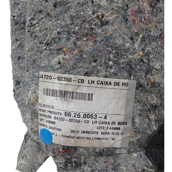 Forro Esquerdo Porta Malas Toyota Corolla Gli 1.8  2017