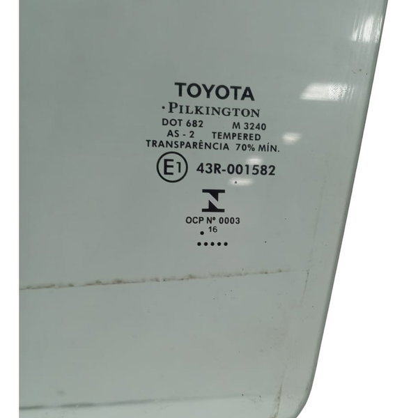 Vidro Dianteiro Esquerdo Toyota Corolla Gli 1.8 2017