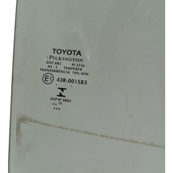 Vidro Traseiro Direito Toyota Corolla Gli 1.8 2017