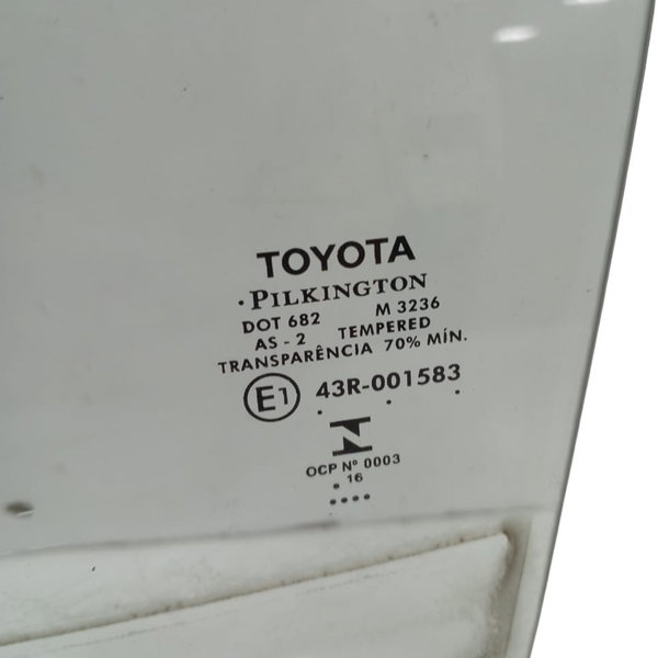 Vidro Traseiro Esquerdo Toyota Corolla Gli 1.8 2017