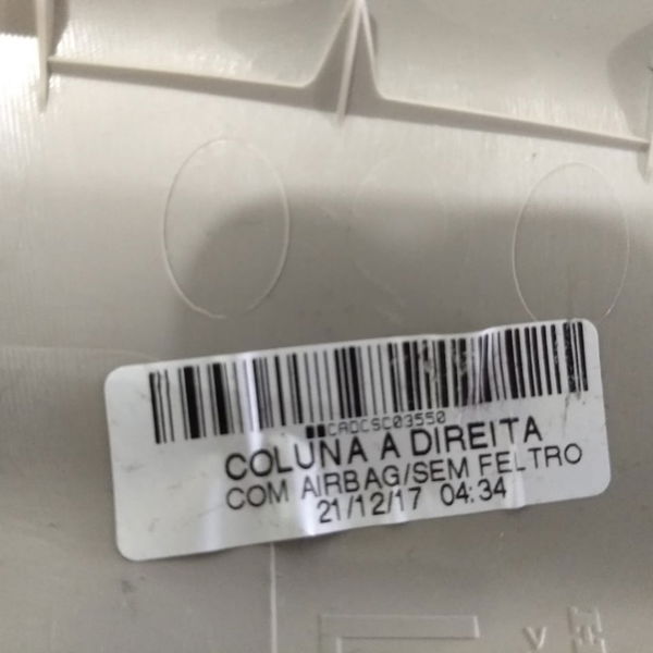 Acabamento Coluna Dianteira Direita Honda Hrv 2018